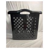 2-Bushel Black Plastic Laundry Basket