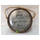 Decorative Wood/Metal Sign 13.5'D