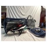 Plastic Tote w/ Assorted Reusable Bags