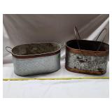 2 ï¿½ Metal Decorative Tubs