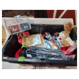 Large Tote Of Children's Items & Small Organizer