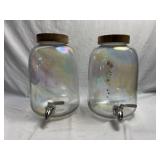 (2) BHG 2 Gallon Iridescent Beverage Dispensers