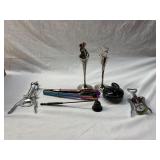 2 Champagne Flutes, 2 Corkscrew Openers, Misc.