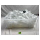 12 Liter Clear Box w/ NIP Bottles and Lids