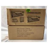 (2) NIB Black Stainless Steel Shower Shelves