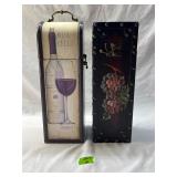 (2) Wooden Wine Boxes w/ Handles