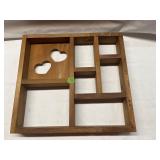 Wooden Decorative Cubby Shelf