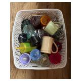 Assorted Tumblers, Mugs in Plastic Tote
