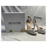 Dream in Paris White Bedazzled Stilettos Womenï¿½s 7