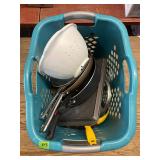 Lamper w/ Pots, Pans, Baking Sheet, Colander