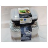New 2 Sets Plastic Meal Containers