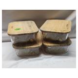 4 - Pc Glass Re Think Storage Containers