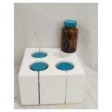 (4)Brown Glass Bottle 4'Hx2'D