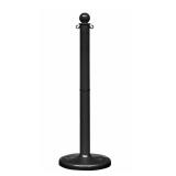 Medium Duty Stanchion: 40 in Overall Ht, Black