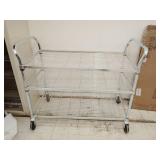 3 Tier wire cart on casters 24' x 51.5' x 42'