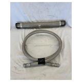 (2) Heavy-Duty, Industrial Flexible Metal Hoses