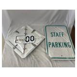Flip Placard Holder & Staff Parking Sign