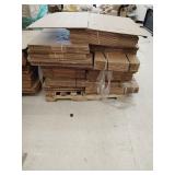 Skid of shipping boxes assorted sizes