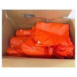 Box of Orange Drawstring Trash Bags 37'x43'