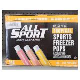 New All Sport Electrolytes Freezer Pops 144 Pieces