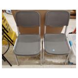 2 metal framed poly seat chairs