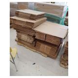 Skid of shipping boxes assorted sizes