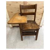Wooden School Desk Chair