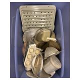 Assorted Metal Kitchen Items in Tote