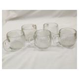 (5)1970s Nestle Nescafe World Globe Mugs 3'Hx3'D