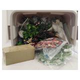 Tote of Floral Crafting Supplies