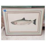 Signed 'King Salmon' Larry Crawford Framed Print