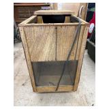 Wooden Crate w/ Hinged Lid