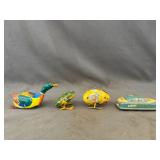 4 - Small Tin Wind-Up Toys