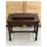 Alligator Mahogany Wood Piano Bench