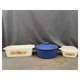 2 Corning Ware ï¿½Spice of Lifeï¿½ Dishes, Baking Dish