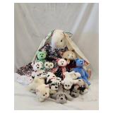 Vintage Plushie Lot w/Beanie Babies/Pound Puppies