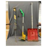 Powder Duster, Weed Eater, Shovel