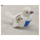 Marked/Signed Fenton Hand Painted Milk Glass Bird