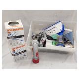 Home Goods Lot Including Vintage Rayovac Light