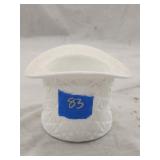 Unmarked Fenton Milk Glass Hat 3'Hx4.5'