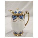 Marked Imperial Lidded Porcelain Pitched 10'Hx7'