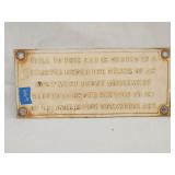 Embossed Vintage Metal Railroad Trust Plate