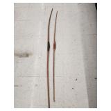 Pair of Wooden Recurve Bows 54'&59.5'