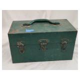 Antique Metal Tackle Box w/ Contents