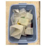 Assorted Plastic Food Storage Containers in Tote