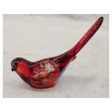 Signed/Marked Fenton Handpainted Ruby Red Bird
