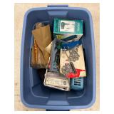 Assorted Household Items in Tote