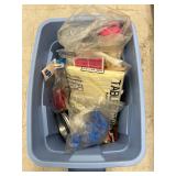 Assorted Craft Supplies in Tote