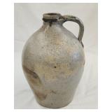 Primitive Antique Salt Glazed Stoneware Jug 11'H