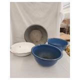 (4)pc Enamel Bowl 15'-12'D
